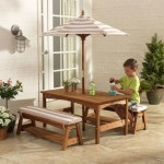 Set masuta copii cu bancute perne si umbrela - Oatmeal Canopy Kidkraft Set masuta copii cu bancute perne si umbrela - Oatmeal Canopy Kidkraft